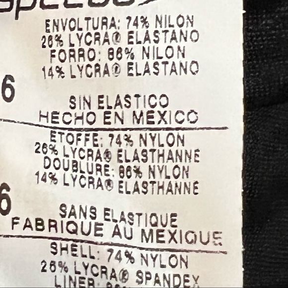 NWT Speedo Racing Swim One Piece Swimsuit Sz 26 Black/ Kelly Green - Picture 2 of 9